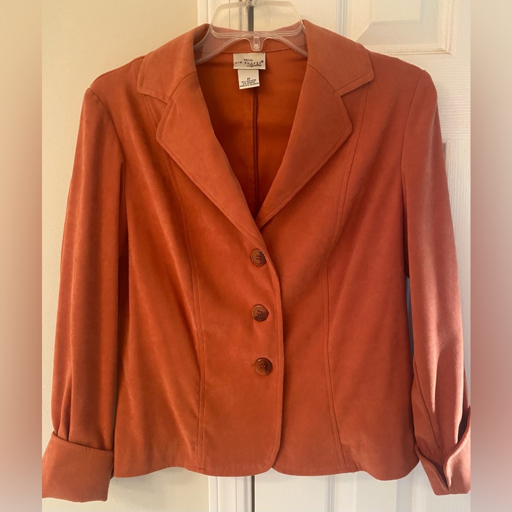 Kim Rogers Petite, rust-colored blazer in SP